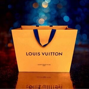 🆕💕LOUIS VUITTON Signature 'Safran Imperial' Gift/Shopping Bag w/ Straps • LARGE